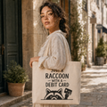 Just a Raccoon With a Debit Card 12oz Heavyweight Cotton Tote Bag