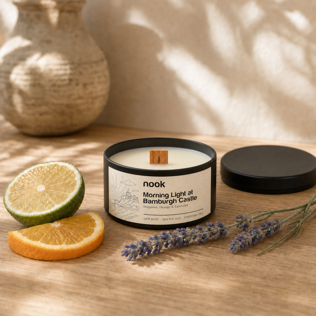Morning Light at Bamburgh Castle - Soy Wax Essential Oil Candle