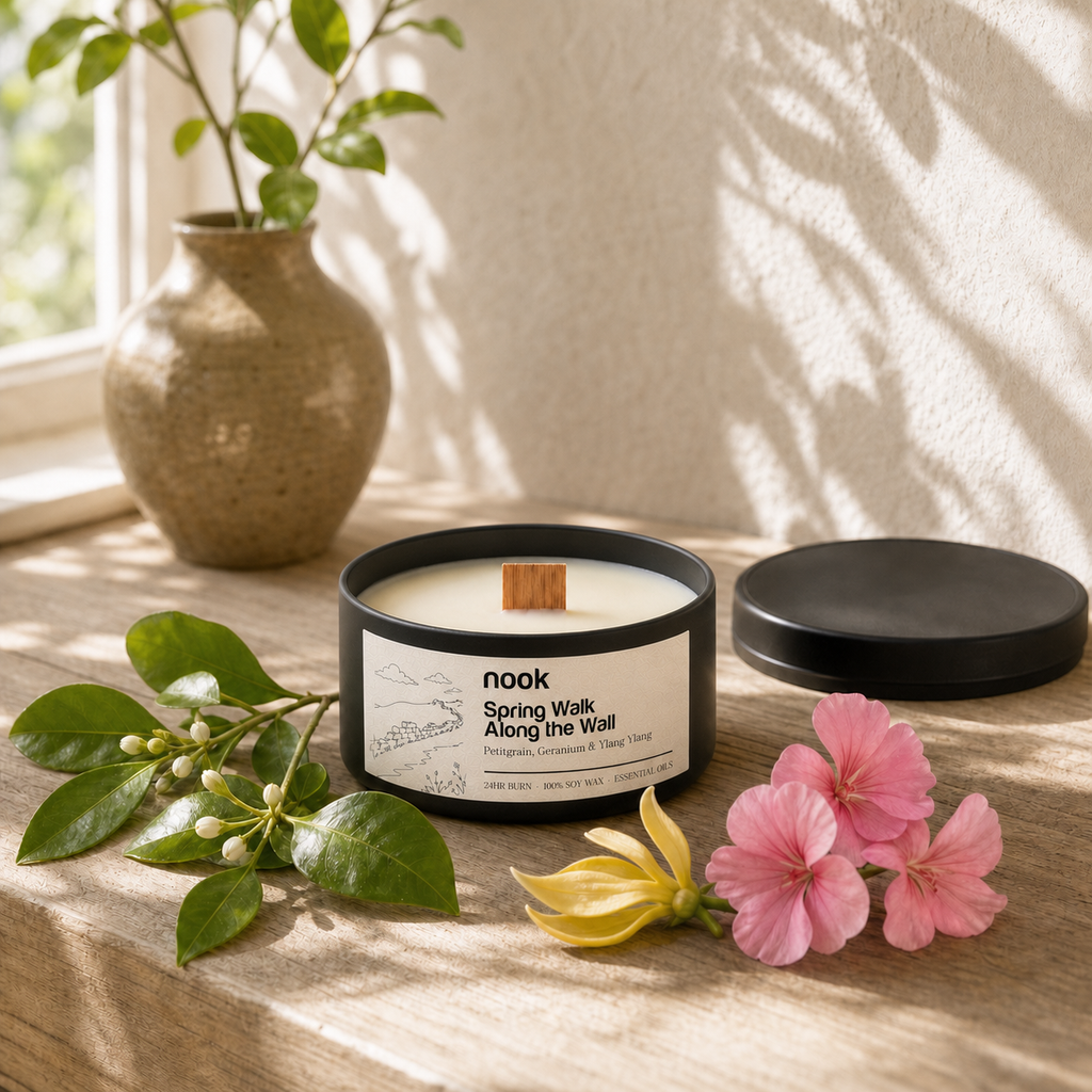 Spring Walk Along the Wall - Soy Wax Essential Oil Candle